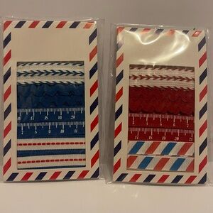 Red and Blue Ribbon Craft Set